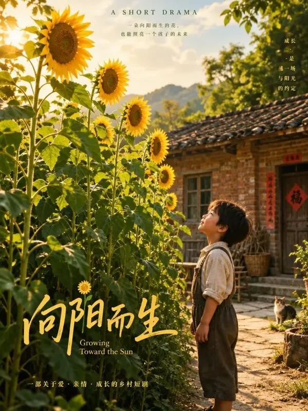 《老屋门前的向日葵》- 黄豆短剧亲情治愈短剧封面 《老屋门前的向日葵》- 黄豆短剧亲情治愈短剧封面